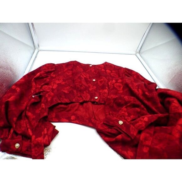 $155.00 RAHI Flora Cutout Long Sleeve Mini Dress in Ruby Red, Sz. S - Picture 12 of 12